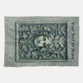 Groene vrouw - Stone Theedoek (Horizontaal)