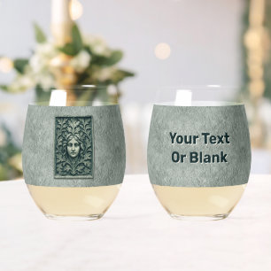 Groene vrouw - Stone Wijnglas Zonder Voet