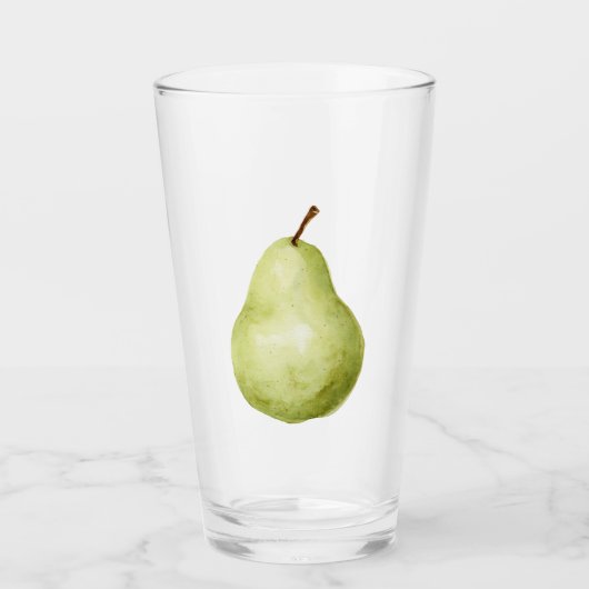 Groene Vrucht Peer Glas (Voorkant)