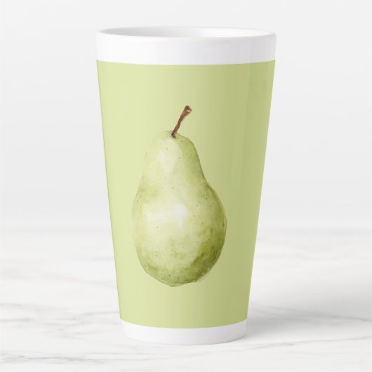 Groene Vrucht Peer Latte Mok (Voorkant)