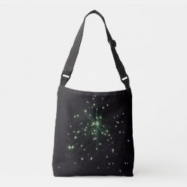 Groene vuurwerk gloed vonken crossbody tas