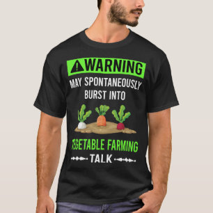 Groene Waarschuwing Groente Farming T-shirt