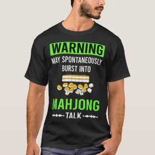 Groene Waarschuwing Mahjong Majong Mah Jong Mah Jo T-shirt