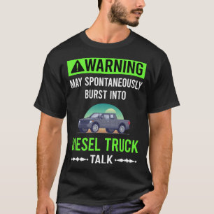 Groene WaarschuwingsDiesel Trucks Vrachtwagen T-shirt