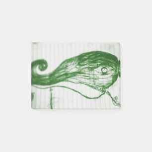 groene walvis tekening manga anime cartoon post-it® notes