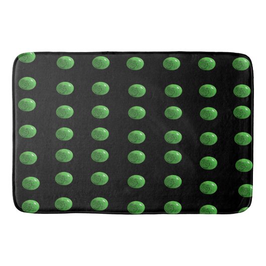 groene wandelbalken op zwart, badmat (Voorkant)