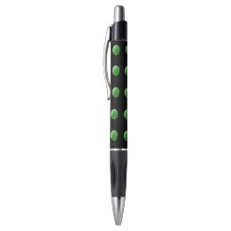 Groene wandelbalpen op zwart, pen
