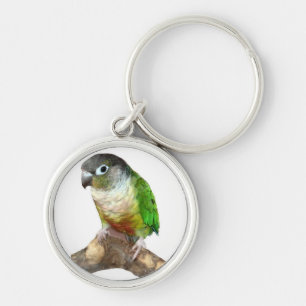 Groene Wang Conure Sleutelhanger