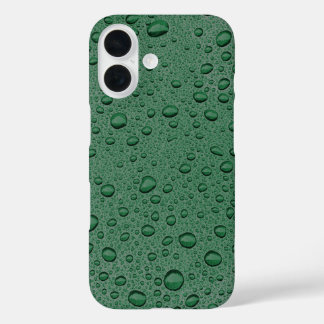 Groene waterdruppels iPhone 16 hoesje