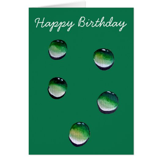 Groene waterdruppels, waterkunst (Voorkant)