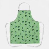 Groene waterdruppels, waterkunst schort (Voorkant)