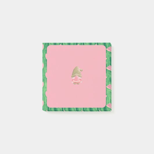 groene watermeloen gnoom post-it® notes (Voorkant)