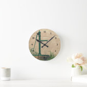  groene waterpomp foto ronde klok (Huis)