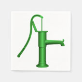 Groene waterpomp papieren servetten (Voorkant)