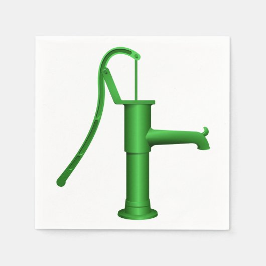 Groene waterpomp papieren servetten (Voorkant)