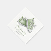 Groene Waterverf Baby Booties Baby shower Servet (Hoek)
