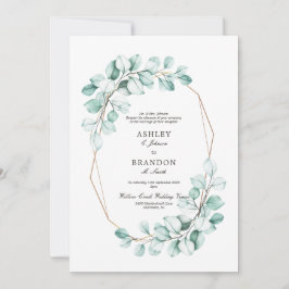 Groene Waterverf Bloemen Geometrische Elegante Huw Kaart