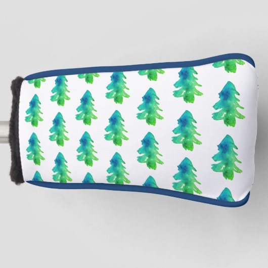 Groene Waterverf Bossen Golfheadcover (Voorkant)