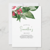 Groene Waterverf Bruidsdouche Uitnodigingen (Voorkant)