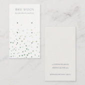 Groene Waterverf Confetti Stud 3 Veroorbaar beelds Visitekaartje (Voorkant / Achterkant)