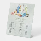 Groene Waterverf Dag Spa en Wellness Reclamebord Met Voetstuk (Voorkant)