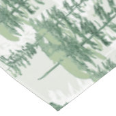 Groene Waterverf dennenbomen grillige kerst Lange Tafelloper (Hoek)
