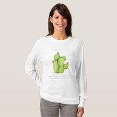 GROENE WATERVERF DESERT CACTUS BEWAREN DE DATUM-VE T-SHIRT (Voorkant volledig)