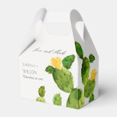 GROENE WATERVERF DESERT CACTUS FLOWER MONOGRAM BEDANKDOOSJES (Achterkant)