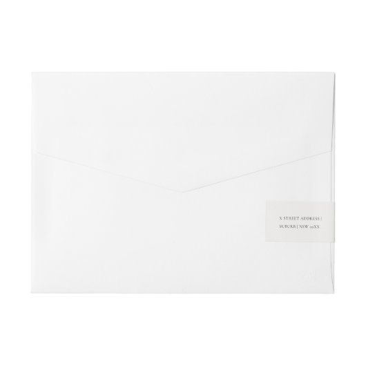 GROENE WATERVERF DESERT CACTUS FLOWER MONOGRAM OMWIKKELBAAR ADRESLABEL (Achterkant)