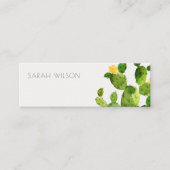 GROENE WATERVERF DESERT CACTUS-STROOMADRES MINI VISITEKAARTJE (Voorkant)