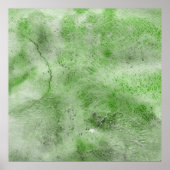 Groene waterverf en inktpapiertexturen op wit b poster (Voorkant)