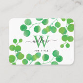 Groene Waterverf Eucalyptus laat professionele Visitekaartje (Voorkant)