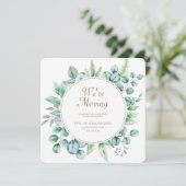 Groene Waterverf Eucalyptus Leaves Change Address (Staand voorkant)