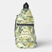 Groene Waterverf Eucalyptus Print gesneden naaizak Sling Bag (Voorkant)