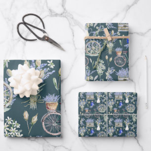  groene Waterverf Floral Inpakpapier Vel