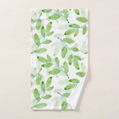 Groene Waterverf gelaagde lederen patroon Bad Handdoek (Handdoek)