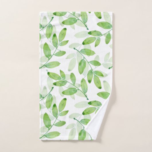 Groene Waterverf gelaagde lederen patroon Bad Handdoek (Handdoek)