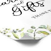 Groene Waterverf Kaarten En Cadeaus Bord  Poster (Hoek)