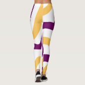 Groene waterverf kleurrijk glitterspatroon leggings (Achterkant)