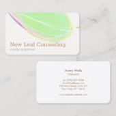 Groene Waterverf Leaf Visitekaartje (Voorkant / Achterkant)