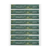 Groene Waterverf met goud | Vrolijk kerstfeest (Vel)