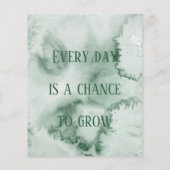 Groene Waterverf monogram en naamgeving (Achterkant)