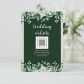 Groene Waterverf Palet van liefde Bruiloft Informatiekaartje (Staand voorkant)