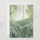 Groene Waterverf Parrot Forest oerwoud Verjaardag Kaart (Achterkant)