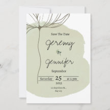 Groene Waterverf Portret minimalistisch Eenvoudig