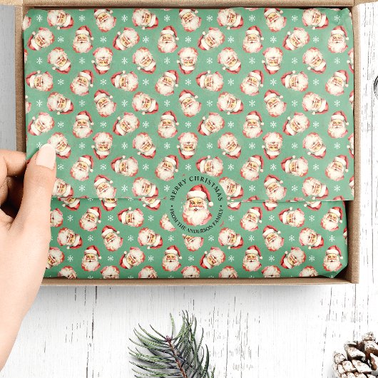 Groene Waterverf Sinterklaas Kerstmis Tissuepapier