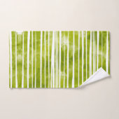 Groene Waterverf Striped Modern Bad Handdoek (Handdoek)