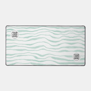 Groene Waterverf Stripes Desk Mat Muismat