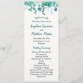 Groene Waterverf Succulent Trouwprogramma's Programma (Voorkant)