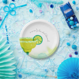 Groene Waterverf Tacos & Tequila Bruidsdiner Papieren Bordje